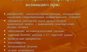 Боль в правом подреберье
