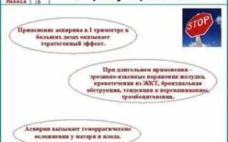 Аспирин при беременности